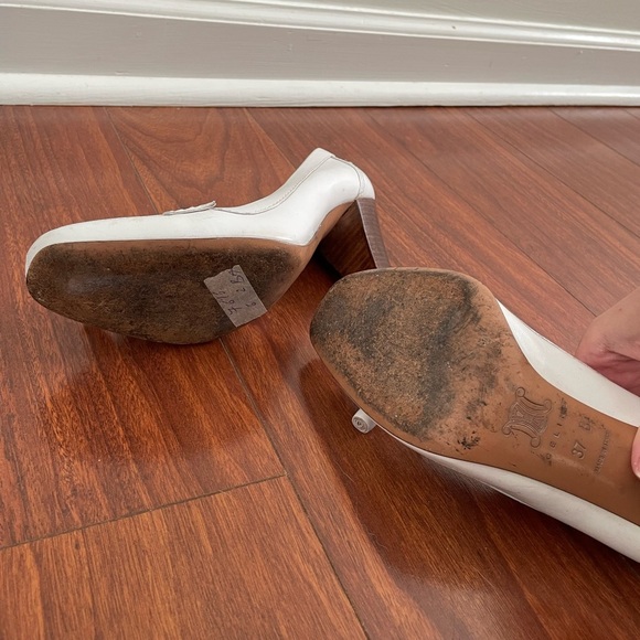 Celine White Leather Oxford Loafer Heels — Rare - Picture 7 of 8